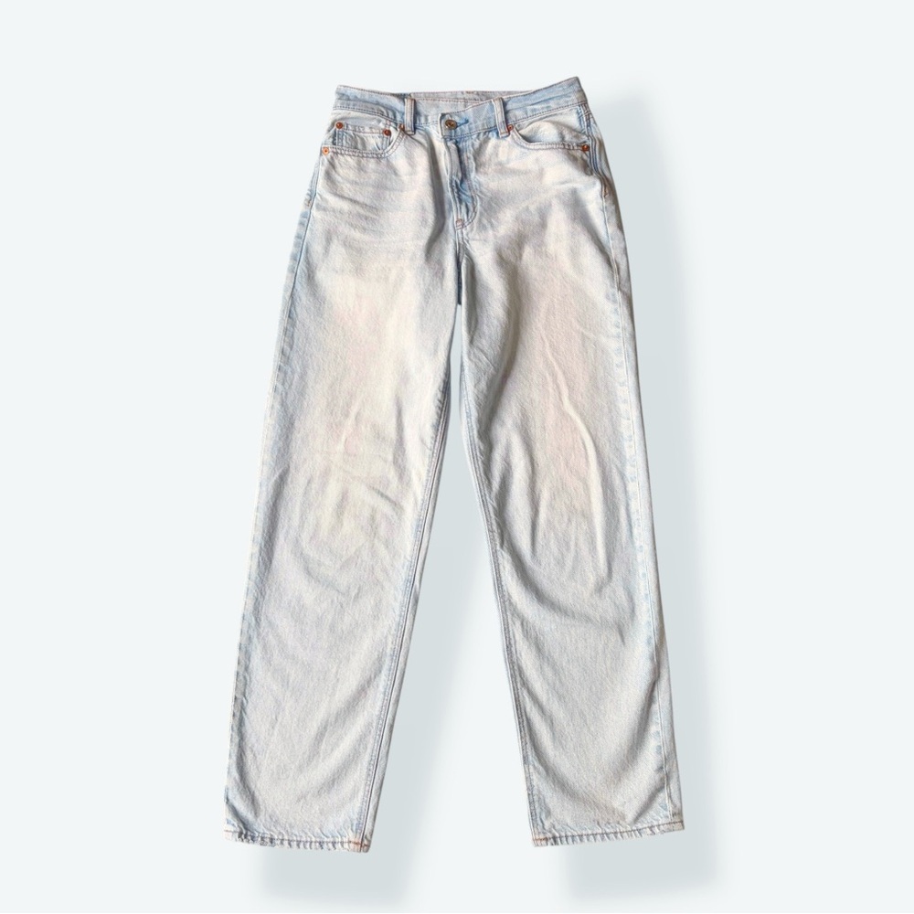 American Eagle Highest Rise Baggy Straight Jeans – Size 4 Short Light Blue - Picture 5 of 11